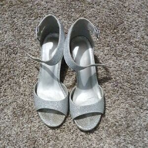 Elegant Silver Women's Heels